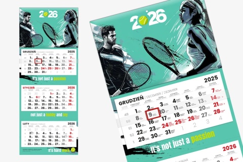 Kalendarz trójdzielny- główka wypukła, tektura falista