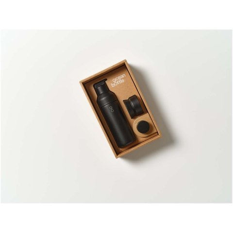 Ocean Bottle zestaw upominkowy 3 w 1 o pojemności 500 ml obsidian black