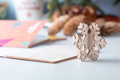 CreaX karta świąteczna, śnieżynka