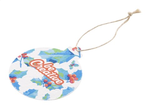 CreaJul Seed niestandardowa ozdoba choinkowa z papieru siewnego, okrągła