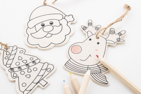 Oppland Ozdoby choinkowe do kolorowania