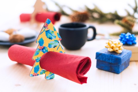 Julmiddag Creative personalizowany świąteczny pierścień na serwetki