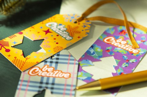 PrinTag Plus niestandardowa zawieszka na prezent, choinka