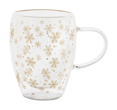 Snostro Świąteczny szklany kubek termiczny
