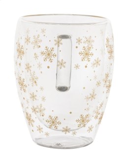 Snostro Świąteczny szklany kubek termiczny