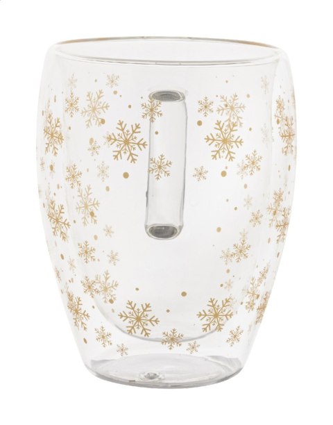 Snostro Świąteczny szklany kubek termiczny