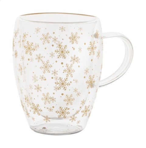 Snostro Świąteczny szklany kubek termiczny