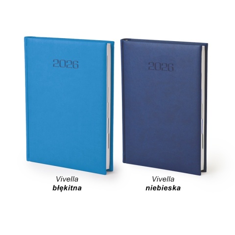 Kalendarz książkowy A5 Dzienny Blue Vivella