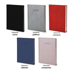 Kalendarz książkowy A5 Dzienny Diamond Nadir Karbon Velour Natura
