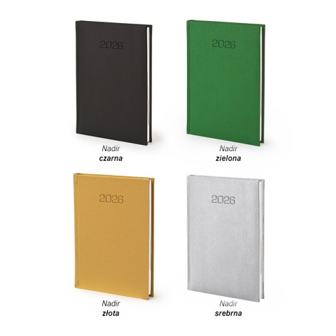 Kalendarz książkowy A5 Dzienny Diamond Nadir Karbon Velour Natura