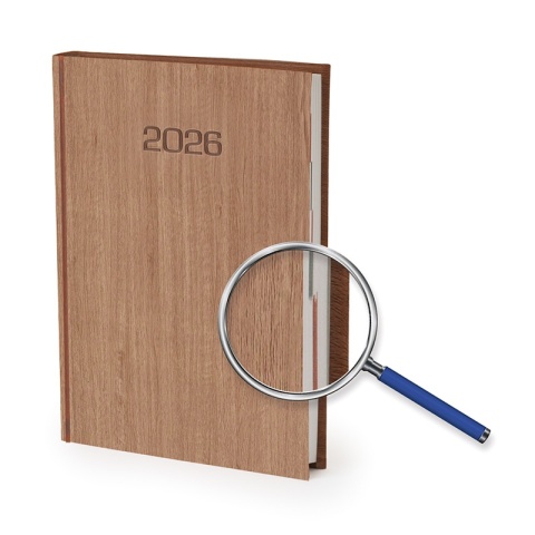 Kalendarz książkowy A5 Dzienny Diamond Nadir Karbon Velour Natura