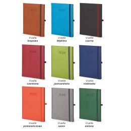 Kalendarz książkowy B5 Firmowy z gumką Vivella