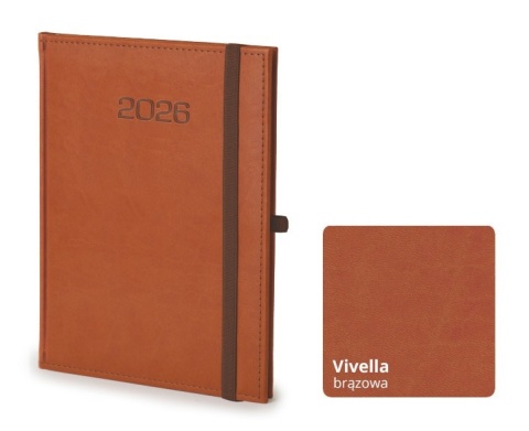 Kalendarz książkowy B5 Firmowy z gumką Vivella