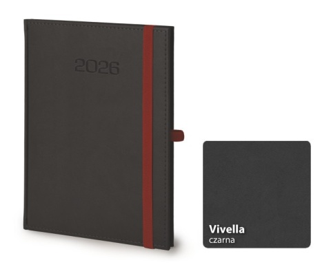 Kalendarz książkowy B5 Firmowy z gumką Vivella