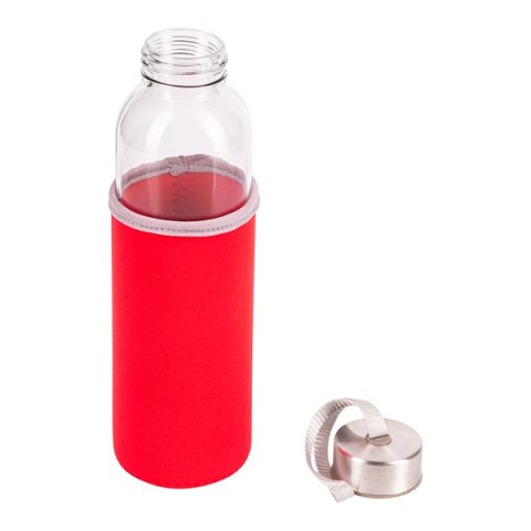 Szklana butelka Vim 500 ml, czerwony