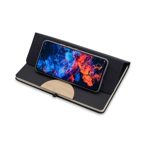 Zestaw notes z długopisem Fold, czarny