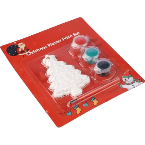 Choinka do malowania, farbki i pędzelek