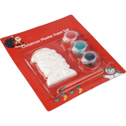 Święty Mikołaj do malowania, farbki i pędzelek