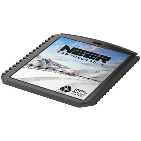 Thrym prostokątna skrobaczka do lodu wykonana z tworzyw sztucznych pochodzących z recyklingu czarny