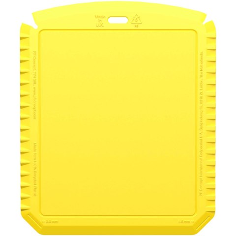 Thrym prostokątna skrobaczka do lodu wykonana z tworzyw sztucznych pochodzących z recyklingu żółty