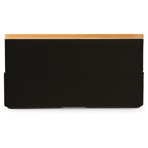 Pudełka śniadaniowe 2 w 1, 2x400 ml, bambusowe wieczko, sztućce