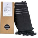 Originalhome tkanina z recyklingu — 85 x 175 cm czarny