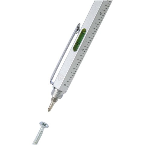 Dora wielofunkcyjny długopis z aluminium pochodzącego z recyklingu srebrny