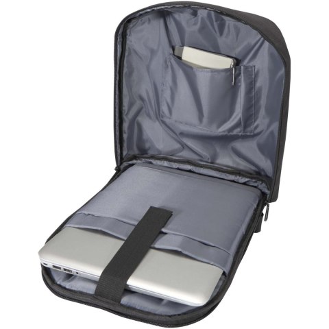 Luma plecak na laptopa z ekranem o przekątnej 15 cali z płótna z recyklingu z certyfikatem GRS o pojemności 10 l czarn