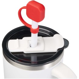 Sip silikonowa osłona słomki czerwony