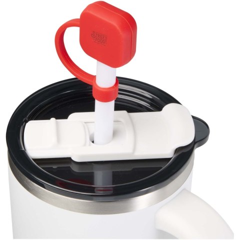 Sip silikonowa osłona słomki czerwony