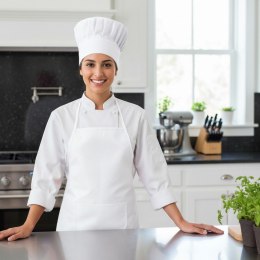 Zestaw małego kucharza, fartuch kuchenny i czapka kucharska, rozmiar dziecięcy | Nedina