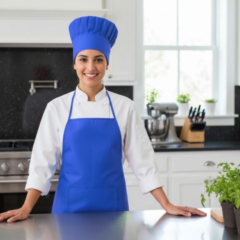 Zestaw małego kucharza, fartuch kuchenny i czapka kucharska, rozmiar dziecięcy | Nedina