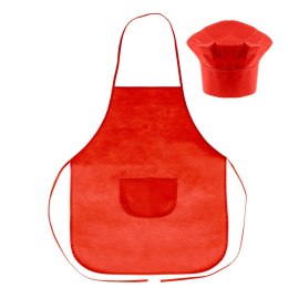 Zestaw małego kucharza, fartuch kuchenny i czapka kucharska, rozmiar dziecięcy | Nedina