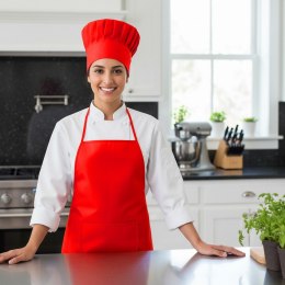 Zestaw małego kucharza, fartuch kuchenny i czapka kucharska, rozmiar dziecięcy | Nedina