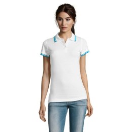 PASADENA DAMSKA POLO Biały/Aqua XXL (S00578-QU-XXL)