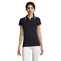 PASADENA DAMSKA POLO french navy / neon orange M (S00578-FO-M)