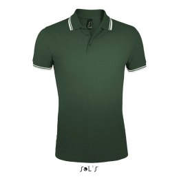 PASADENA MĘSKA POLO Zielony leśny/Biały XXL (S00577-FE-XXL)