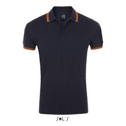 PASADENA Męskie polo 200g french navy / neon orange M (S00577-FO-M)