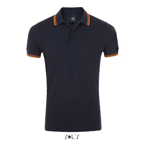 PASADENA Męskie polo 200g french navy / neon orange M (S00577-FO-M)