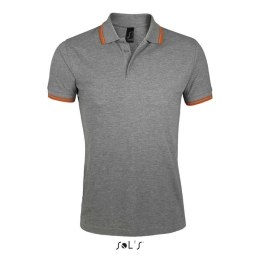 PASADENA Męskie polo 200g grey melange / orange S (S00577-MO-S)