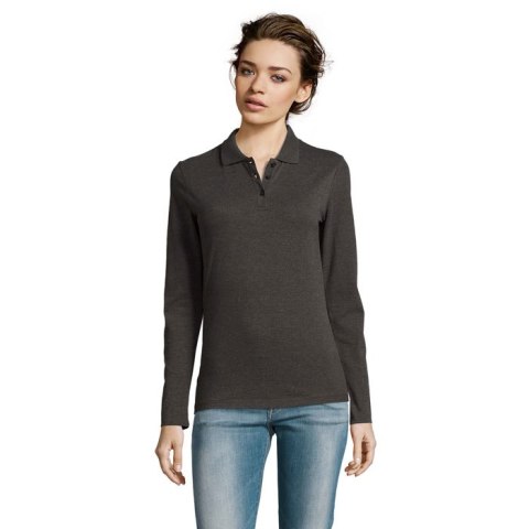 PERFECT LSL DAMSKA POLO 180 charcoal melange M (S02083-CE-M)