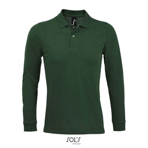 PERFECT LSL MĘSKA POLO 180 Ciemno-zielony 4XL (S02087-BO-4XL)