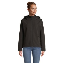 RACE WOMEN HOODED JACKET Czarny / Czarny opal XL (S04448-BK-XL)