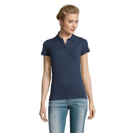 PERFECT Damskie POLO 180g melanż denim S (S11347-HD-S)