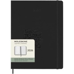 Moleskine 12-miesięczny planer tygodniowy XL w twardej oprawie czarny (10795090)