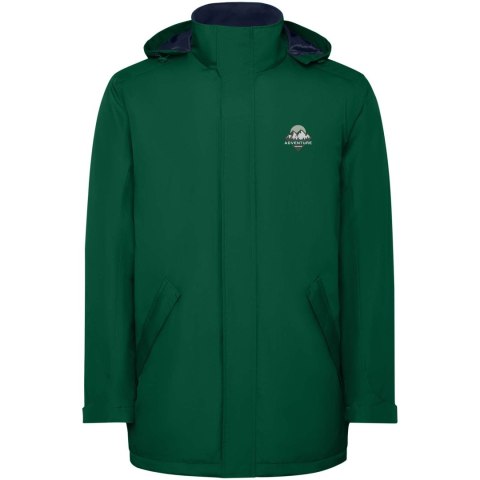 America męska ocieplana kurtka typu parka butelkowy zielony