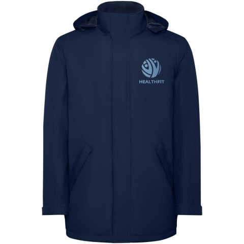 America męska ocieplana kurtka typu parka granatowy