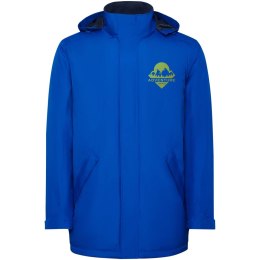 America męska ocieplana kurtka typu parka królewski niebieski