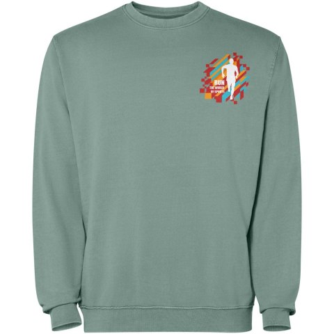 Jaya sweter unisex z okrągłym dekoltem ciemnozielony