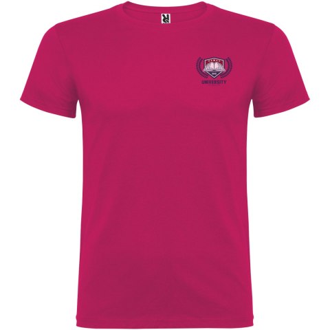 Beagle koszulka męska z krótkim rękawem róż rozetka